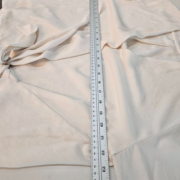 Rag & Bone Felix Popover Blouse Large Faux Wrap Ivory White Professional Office - Picture 13 of 13